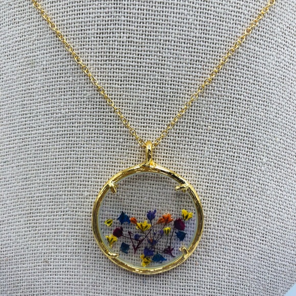 Catherine Weitzman Flower Botanical Necklace~Signed~NWOT - Picture 5 of 6